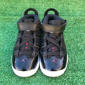 Toddler Nike Air Jordan 6 Rings TD Black/Gym Red 323420-064 Size 9c